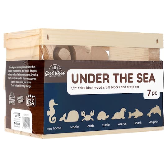 Good Wood by Leisure Arts&#xAE; Under The Sea Crate Set